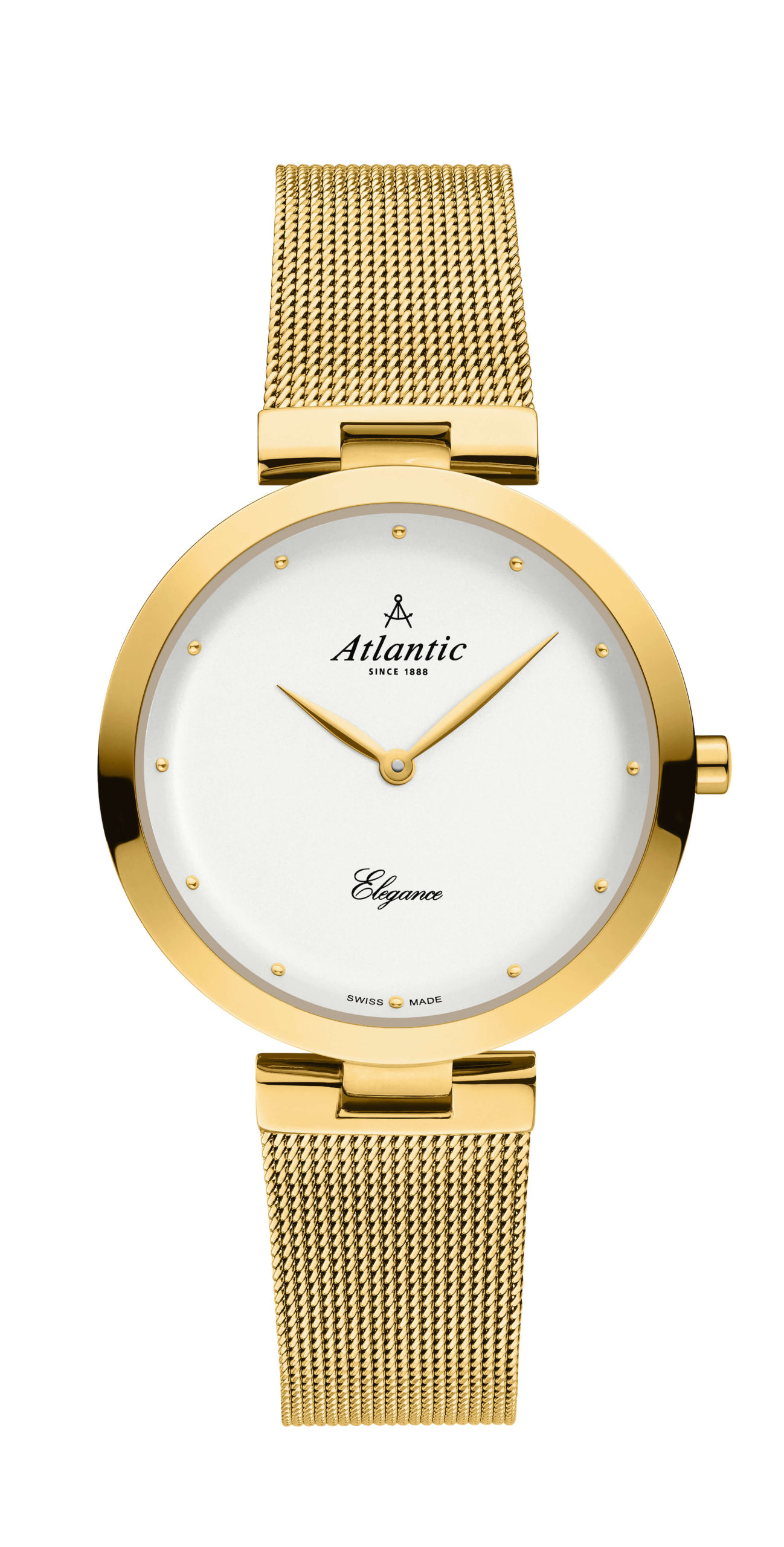 atlantic-watch-elegance-classic-herrenuhr-gelbgold-pvd-silber image 1