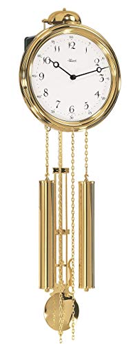 hermle-60991-000261-heimuhr-wanduhr-mechanisch-mit-lyrapendel-gold image 4
