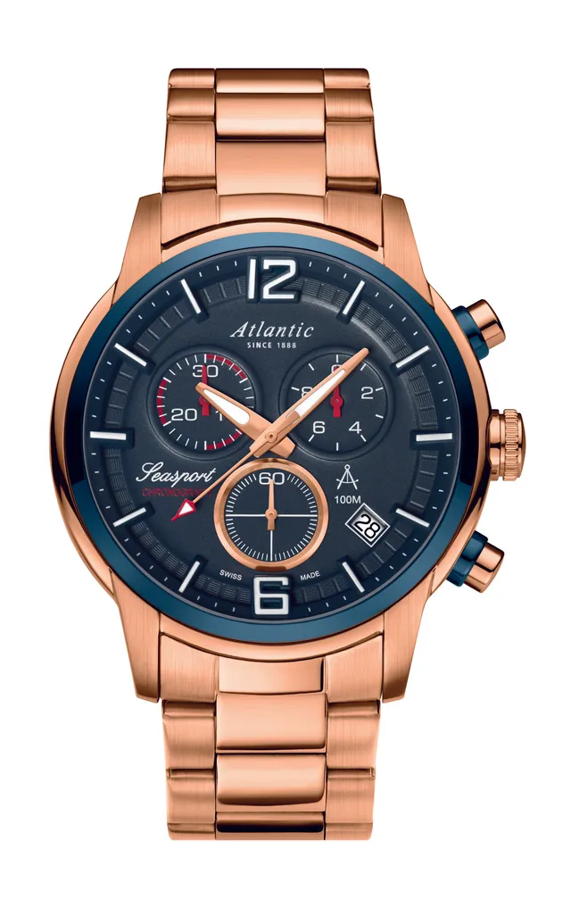 atlantic-watch-seasport-chronograph-ros-gold-pvd-stahl image 1