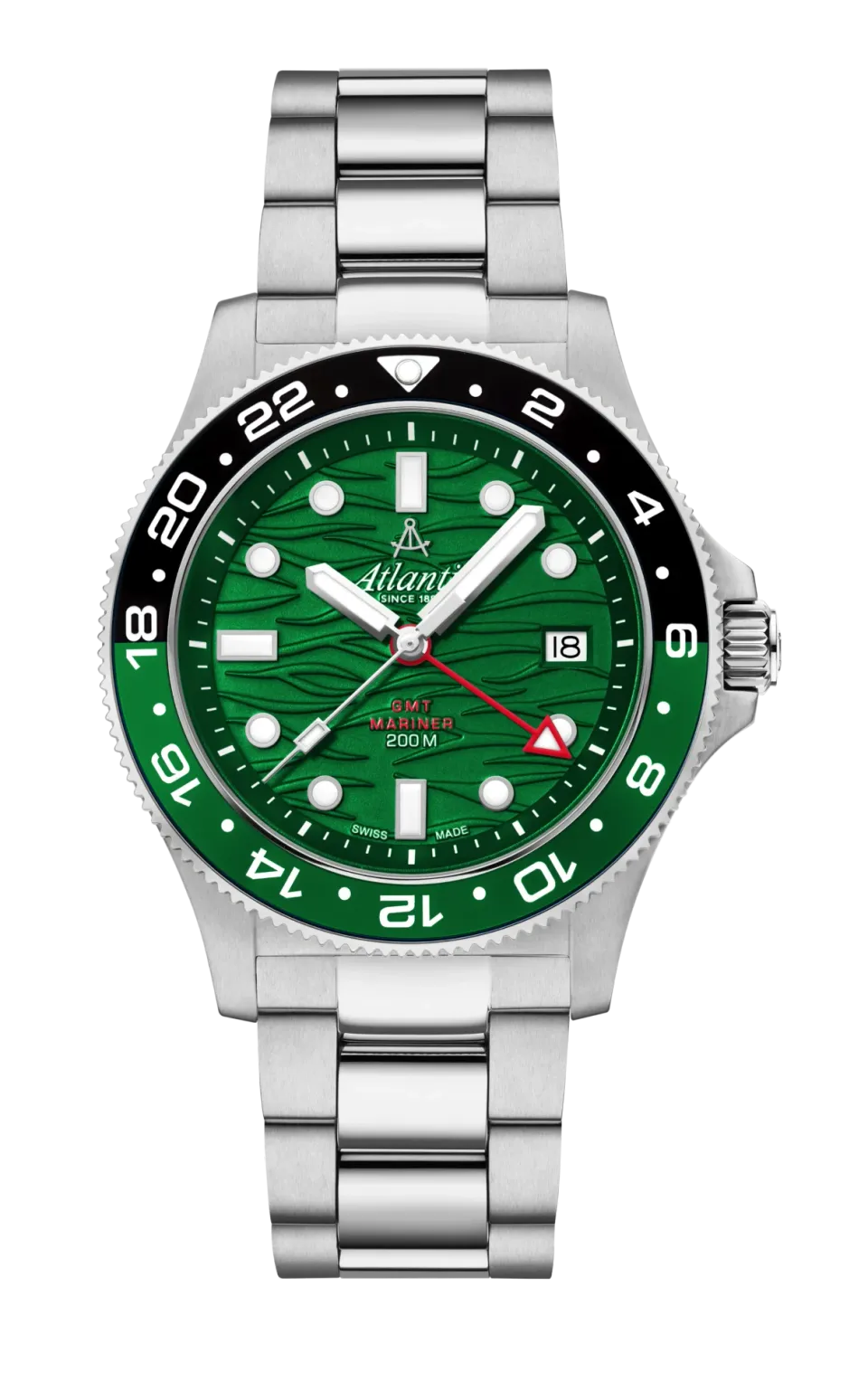 atlantic-watch-mariner-wave-quartz-gmt-herrenuhr-gr-n-42-mm image 1