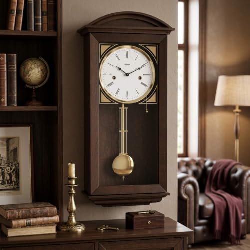 hermle-regulator-pendelwanduhr-newport-nussbaum-14-tage-rundgong-71025-030141 image 5