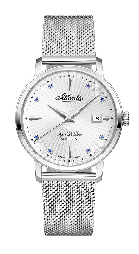 atlantic-watch-super-de-luxe-blue-sapphire-edition-damenuhr-saphir image 1