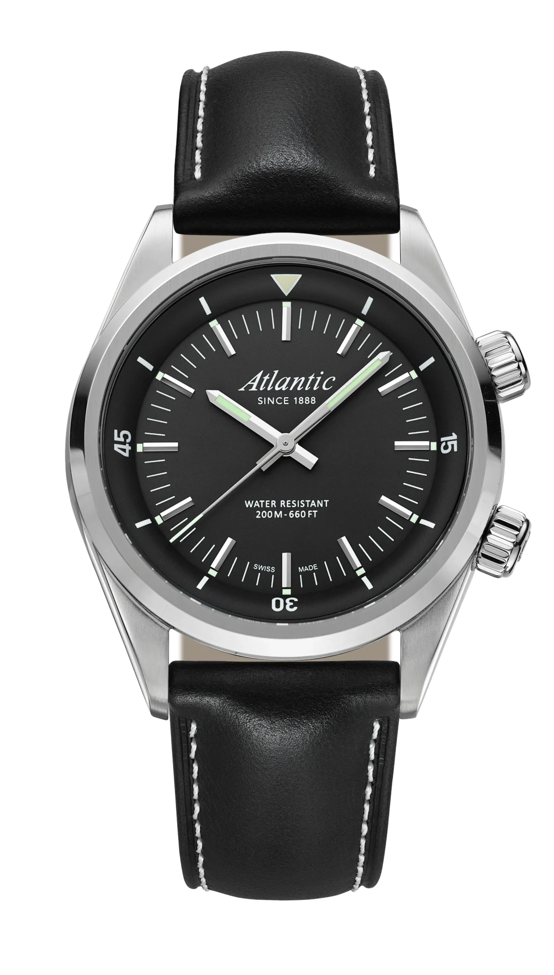 atlantic-watch-seacloud-diver-quarz-schwarz-leder-40-5-mm image 1