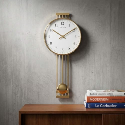 hermle-uhrenmanufaktur-funkuhr-wanduhr-metall-gold-56-cm image 6