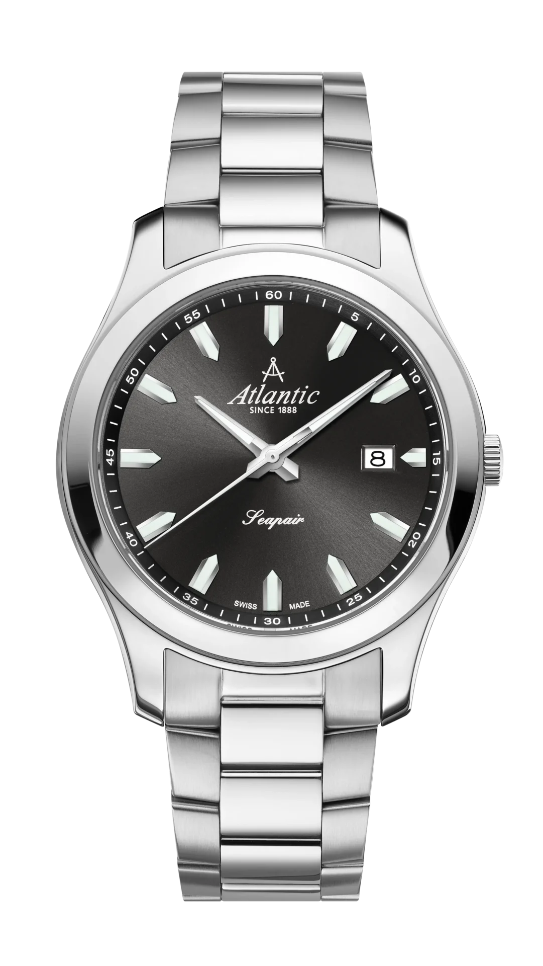 atlantic-watch-seapair-gents-quartz-herrenuhr-mitternachtsschwarz-edelstahl image 1