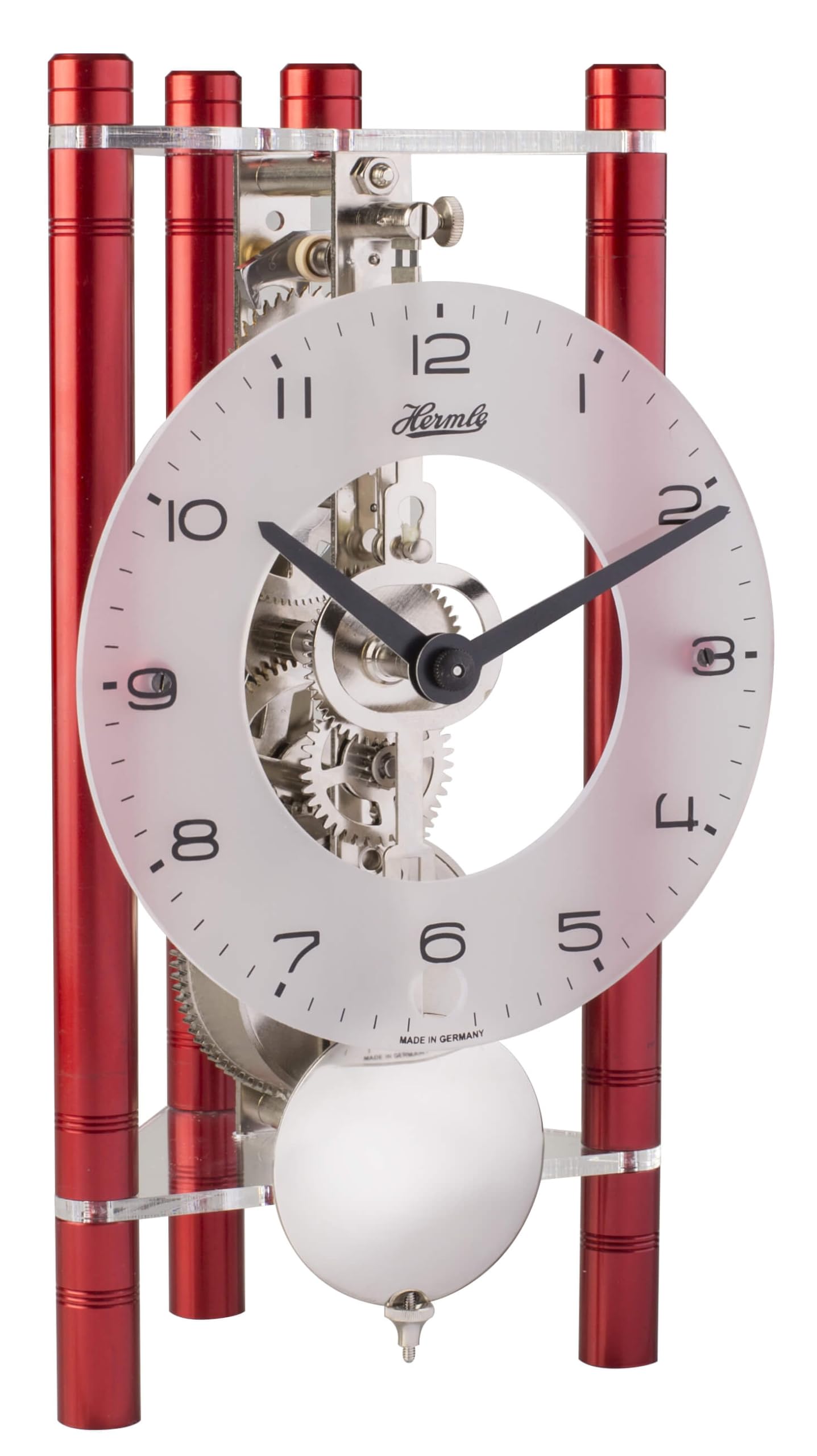 hermle-dreieck-23025-360721-skelett-tischuhr-rot image 1