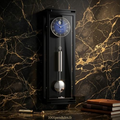 hermle-71013-740761-regulator-pendelwanduhr-monatsl-ufer-mondphase-schwarz-blau- image 6