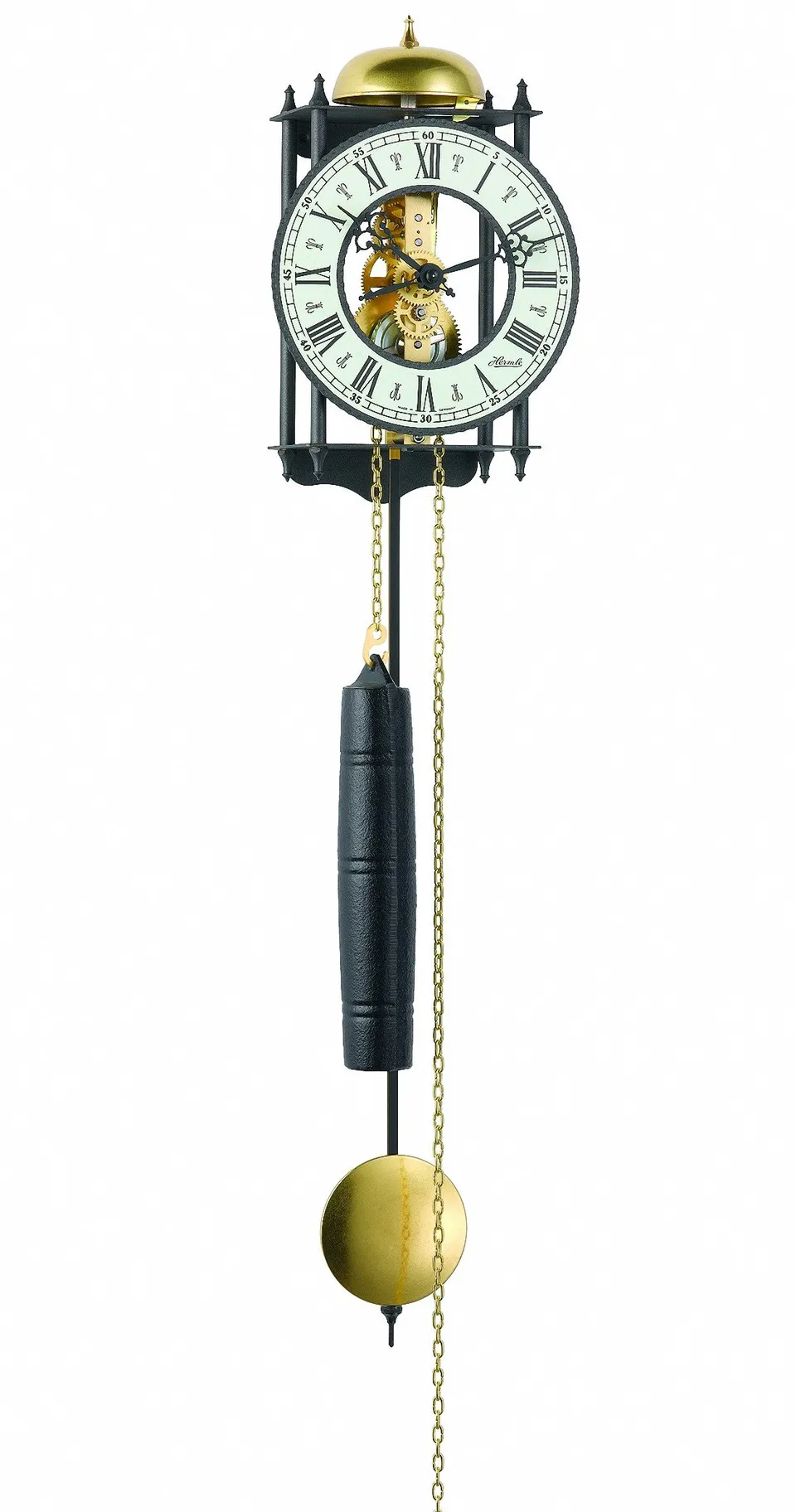 hermle-70974-000711-pendelwanduhr-antik-stil-schwarz image 1