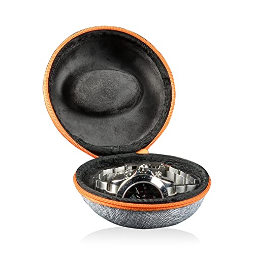 designh-tte-uhrenbox-donut-hellgrau-orange-f-r-1-uhr-reiseetui image 7