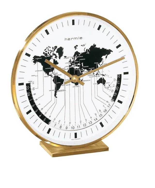 hermle-22704-002100-messing-stiltischuhr-weltanzeige-gold image 1