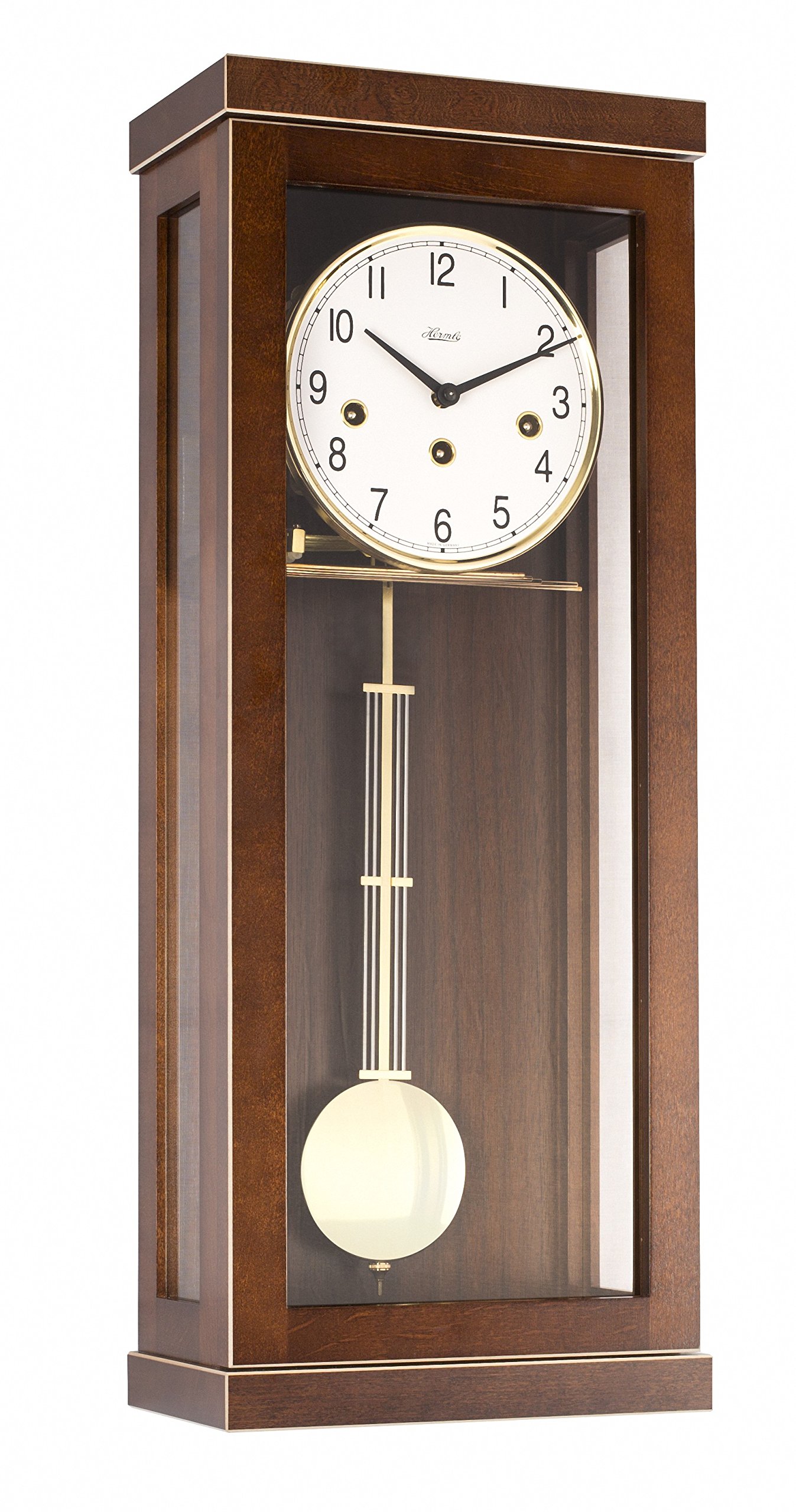 hermle-70989-030341-westminster-wanduhr-nussbaum-57-cm-mechanisch-8-tage image 7