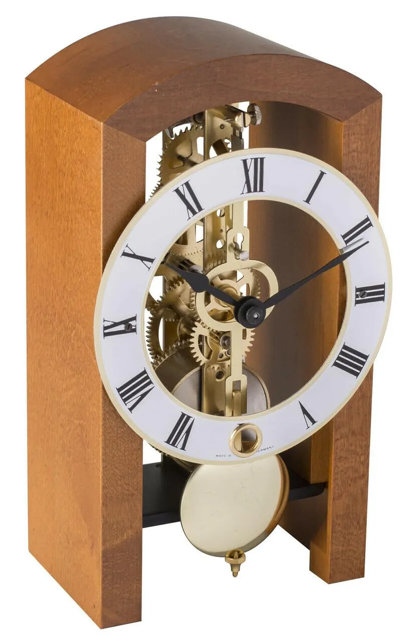 hermle-23015-160721-moderne-skelett-tischuhr-kirschbaum-18-cm-mechanisch image 1
