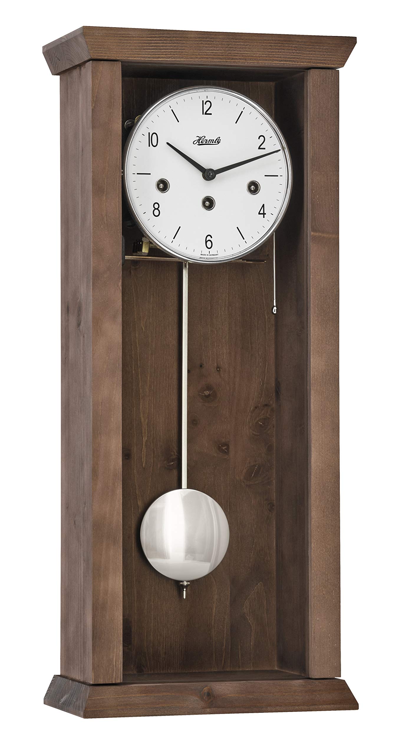 hermle-wanduhr-holz-braun-67-cm-mechanik-gitterpendel image 8