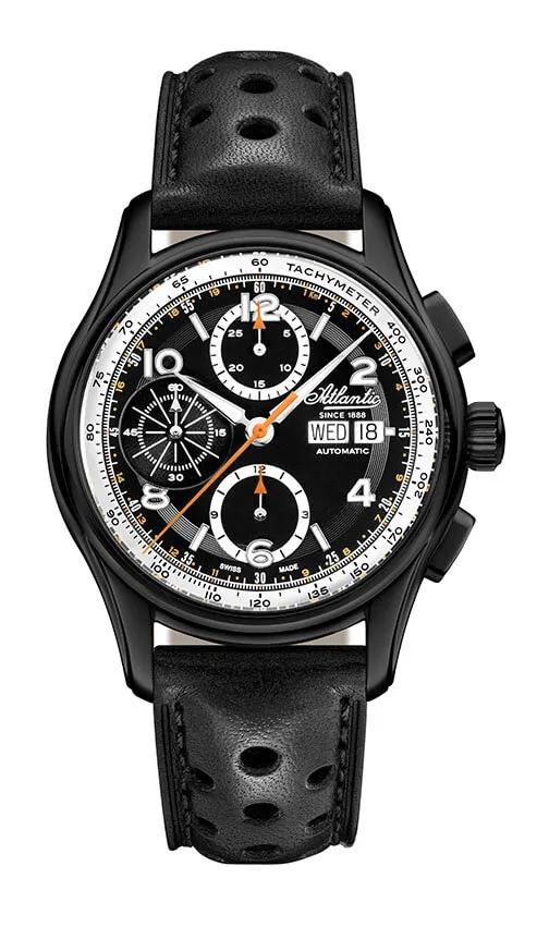 atlantic-watch-worldmaster-prestige-valjoux-chronograph-herrenuhr-schwarz-pvd-au image 1