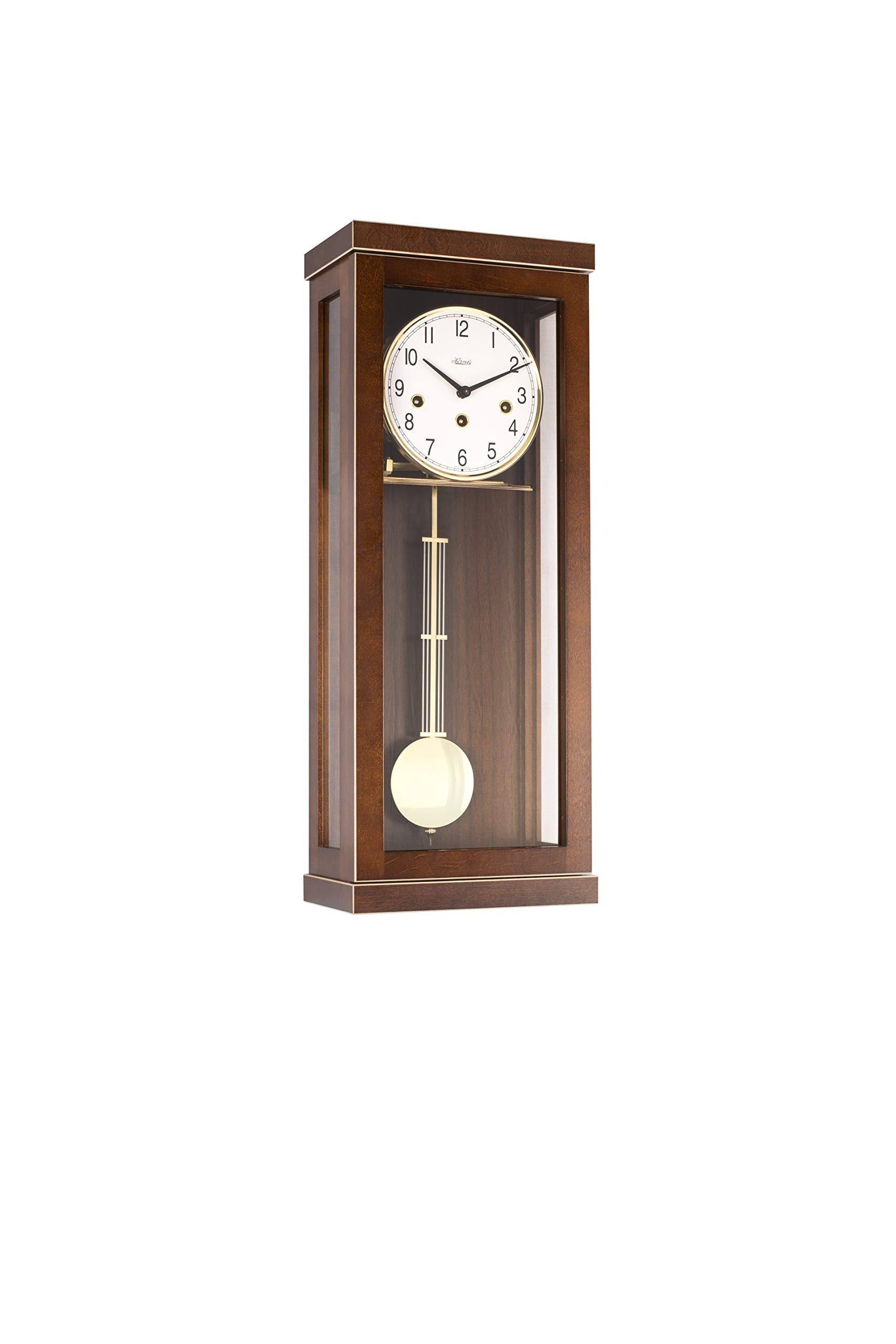 hermle-70989-030341-westminster-wanduhr-nussbaum-57-cm-mechanisch-8-tage image 2