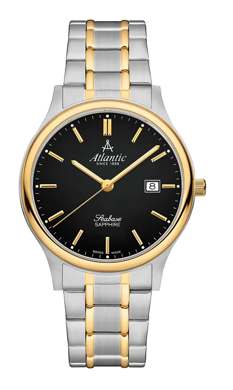 atlantic-watch-seabase-herrenuhr-schwarz-bicolor image 1