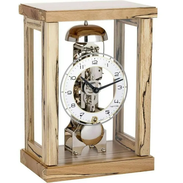 hermle-23056-t30791-tischuhr-eisbuche-14-tage-werk-mit-glockenschlag image 1
