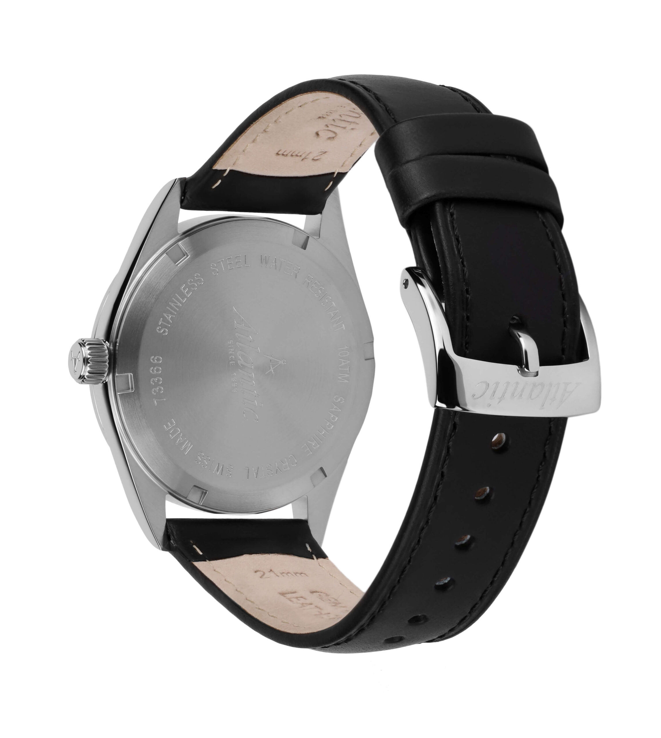 atlantic-watch-seacloud-herrenuhr-schwarz-leder-saphirglas image 4