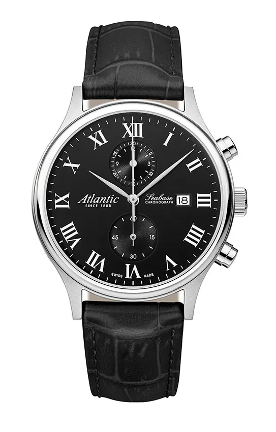 atlantic-watch-seabase-chronograph-nm-herren-armbanduhr-leder-schwarz-r-misch image 1