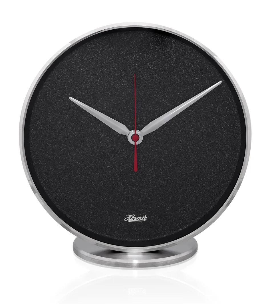 hermle-tischuhr-dallas-silber-quarz-19cm-23071-002100 image 1