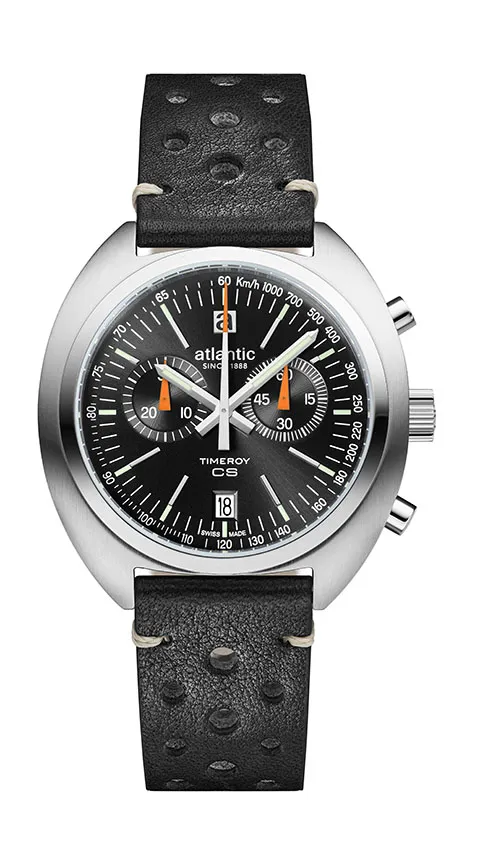 atlantic-watch-timeroy-chrono-ne-herrenuhr-schwarz-leder image 1