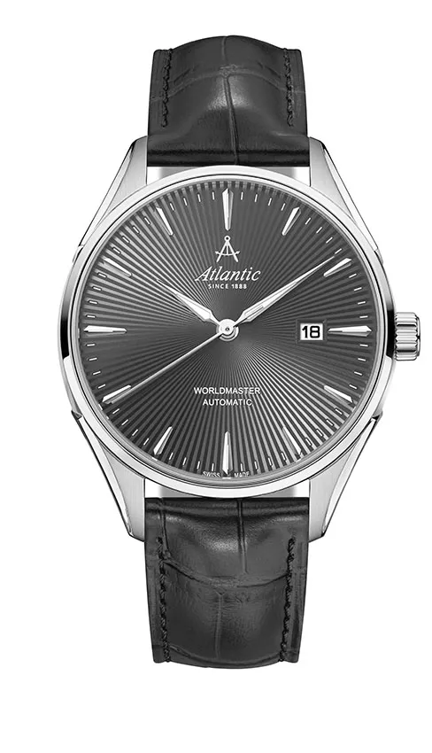 atlantic-watch-worldmaster-1888-automatic-herrenuhr-anthrazit-leder-42mm image 1