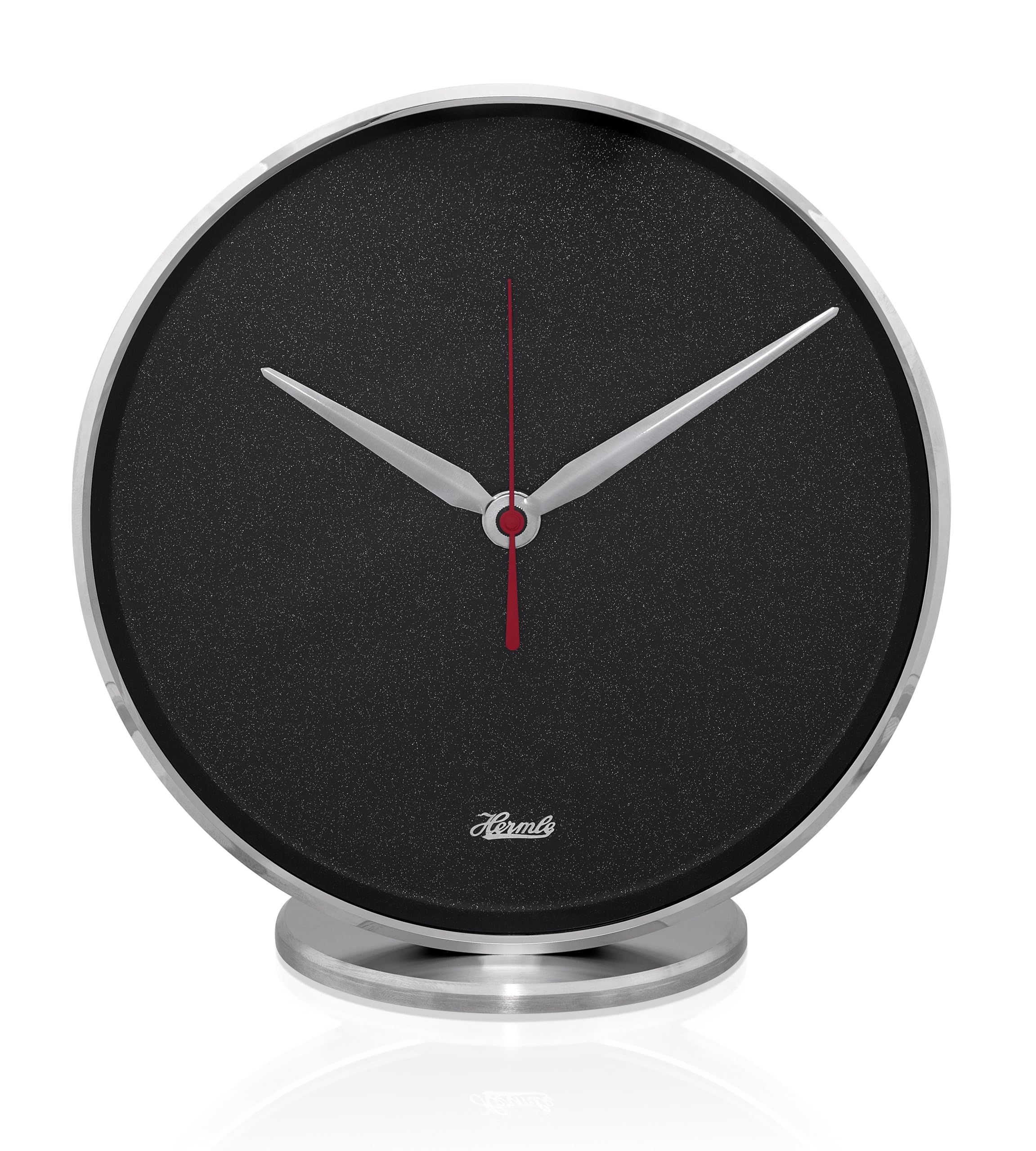 hermle-tischuhr-dallas-silber-quarz-19cm-23071-002100 image 1