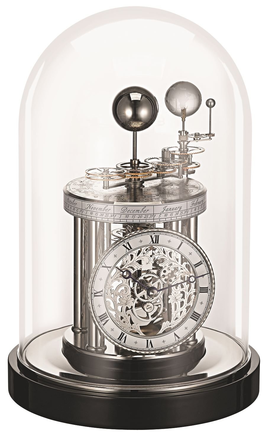 hermle-astrolabium-22836-742987-tischuhr-quartz-skelett-schwarz image 1