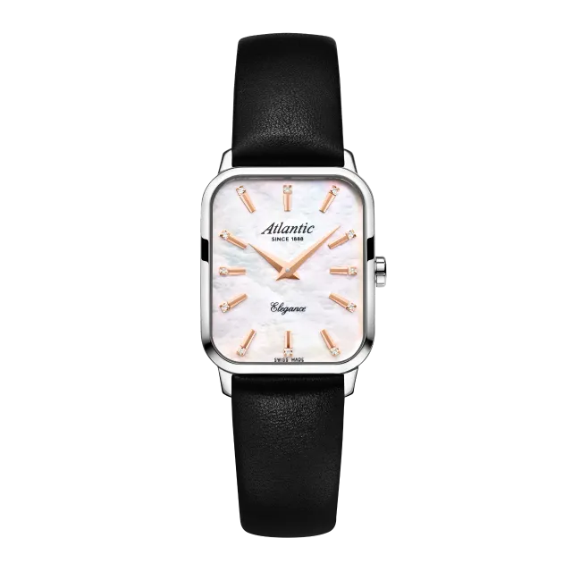 atlantic-watch-elegance-belle-damenuhr-perlmutt-zifferblatt-lederband image 1