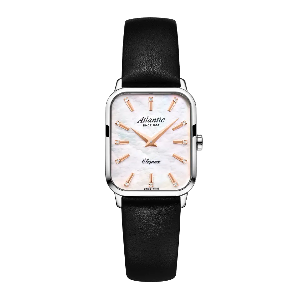 atlantic-watch-elegance-belle-damenuhr-perlmutt-zifferblatt-lederband image 1