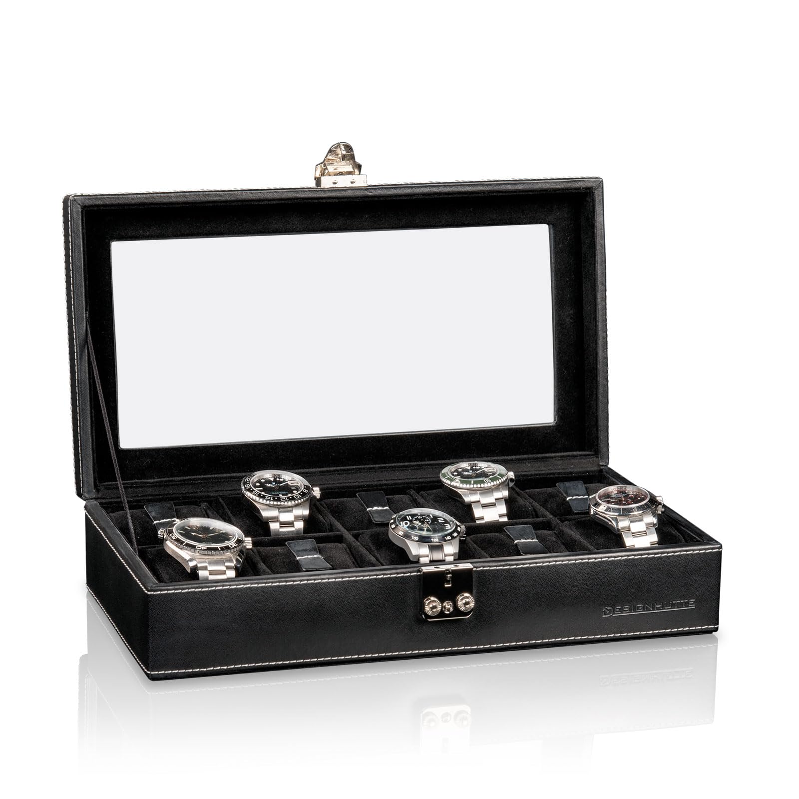 designh-tte-solid-10-uhrenbox-schwarz-f-r-10-armbanduhren image 3