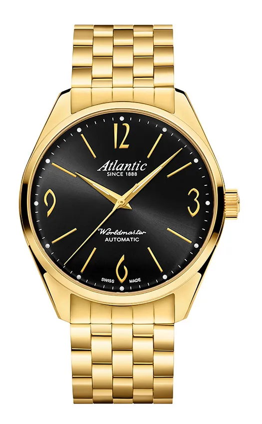 atlantic-watch-worldmaster-art-deco-automatic-gelbgold-pvd-schwarz image 1