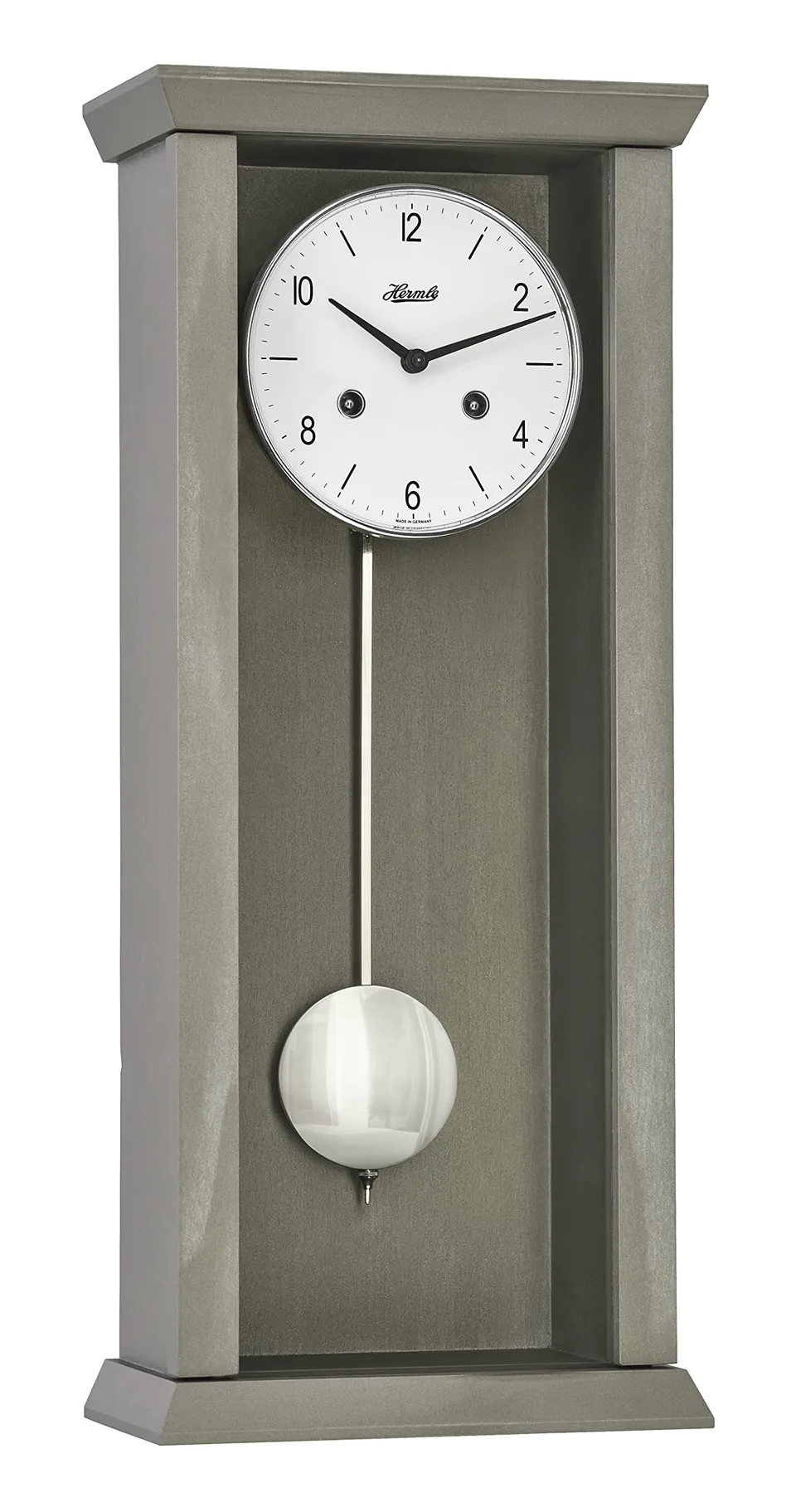 hermle-71002-u60141-avantgardistische-pendelwanduhr-mechanisch-dunkelgrau-57-cm image 1