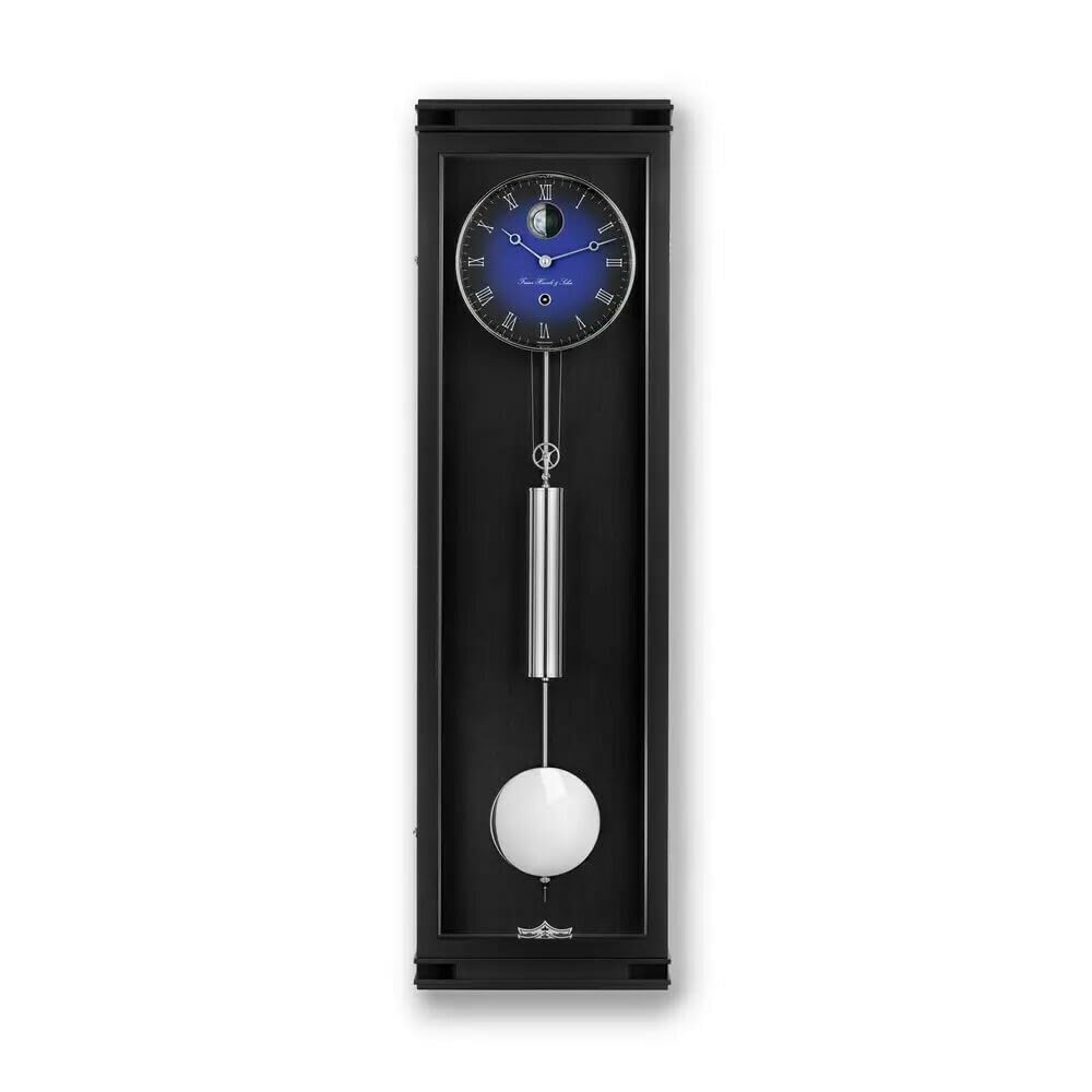hermle-71013-740761-regulator-pendelwanduhr-monatsl-ufer-mondphase-schwarz-blau- image 1