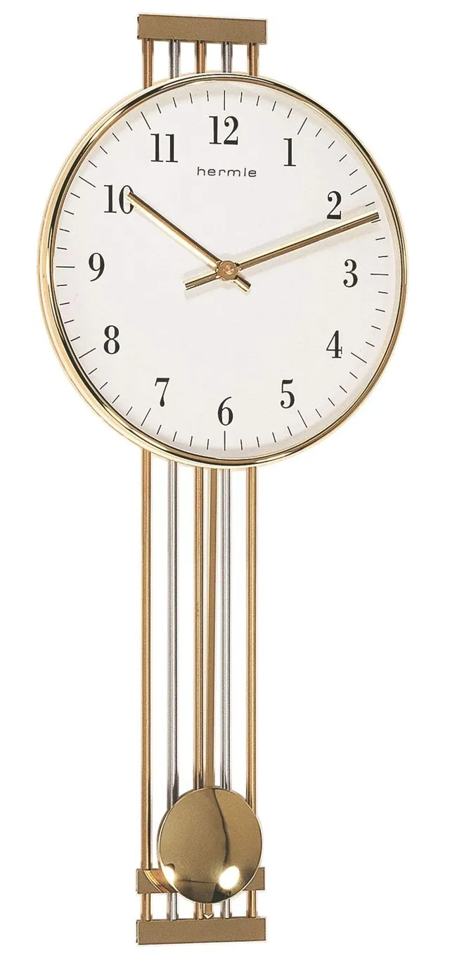 hermle-highbury-70722-000871-funk-pendelwanduhr-messing-56-cm image 1