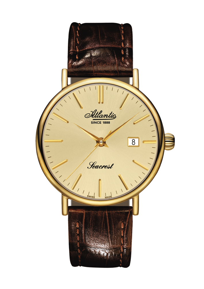 atlantic-watch-seacrest-herrenuhr-gelbgold-pvd-champagner image 1