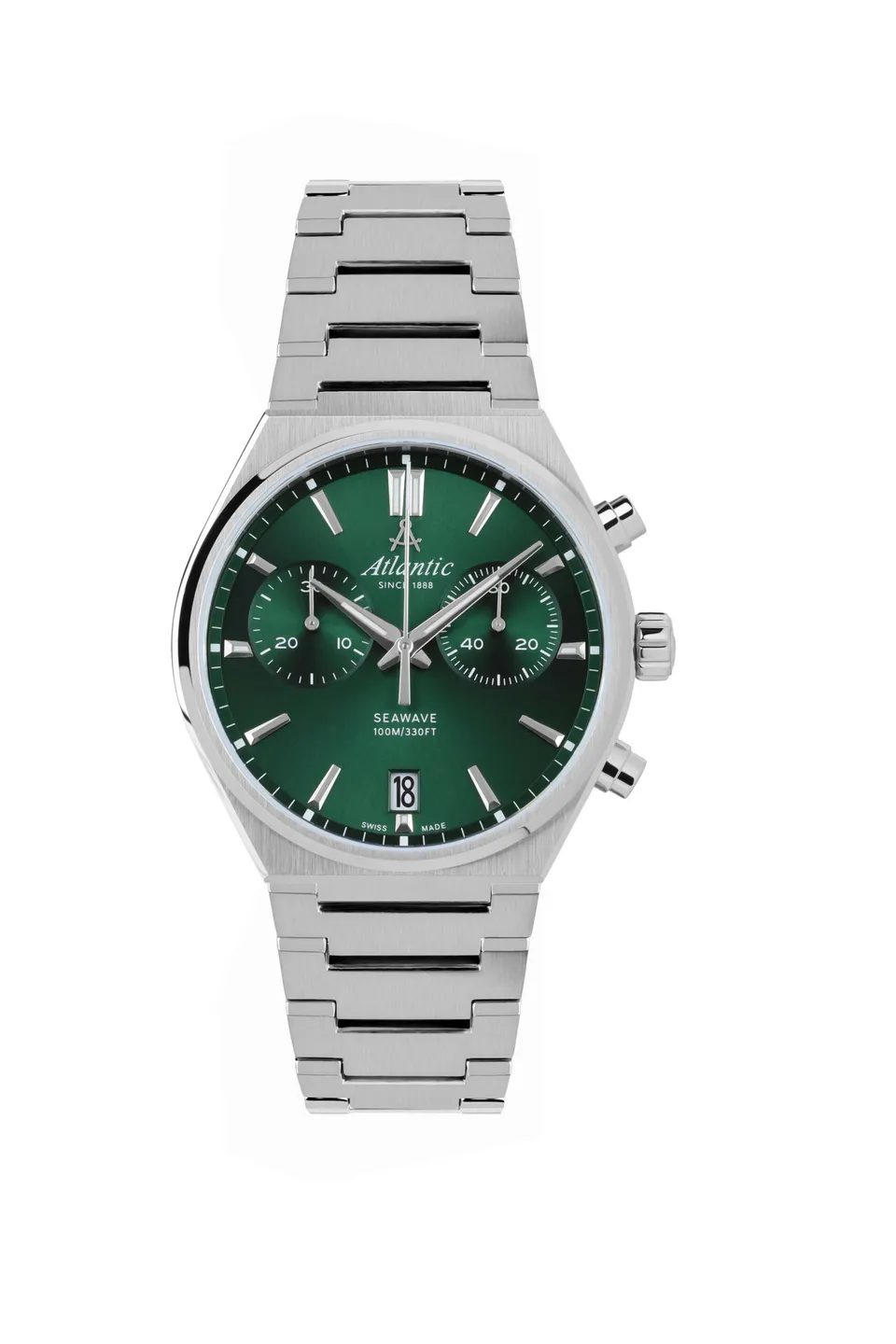atlantic-watch-seawave-chrono-gr-n-metallband-40mm image 1