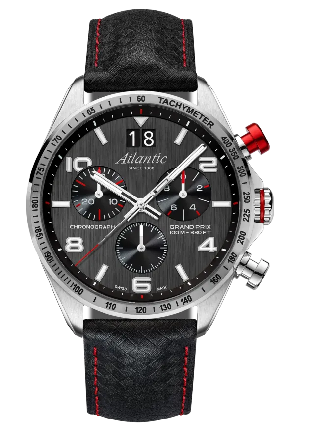 atlantic-watch-grand-prix-quartz-chronograph-herrenuhr-carbon-schwarz-44mm image 1