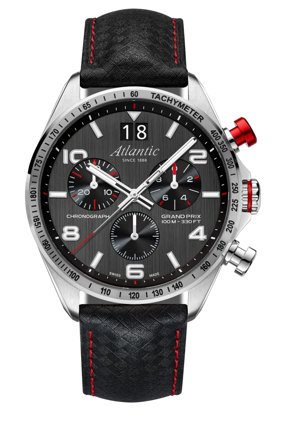 atlantic-watch-grand-prix-quartz-chronograph-herrenuhr-carbon-schwarz-44mm image 1