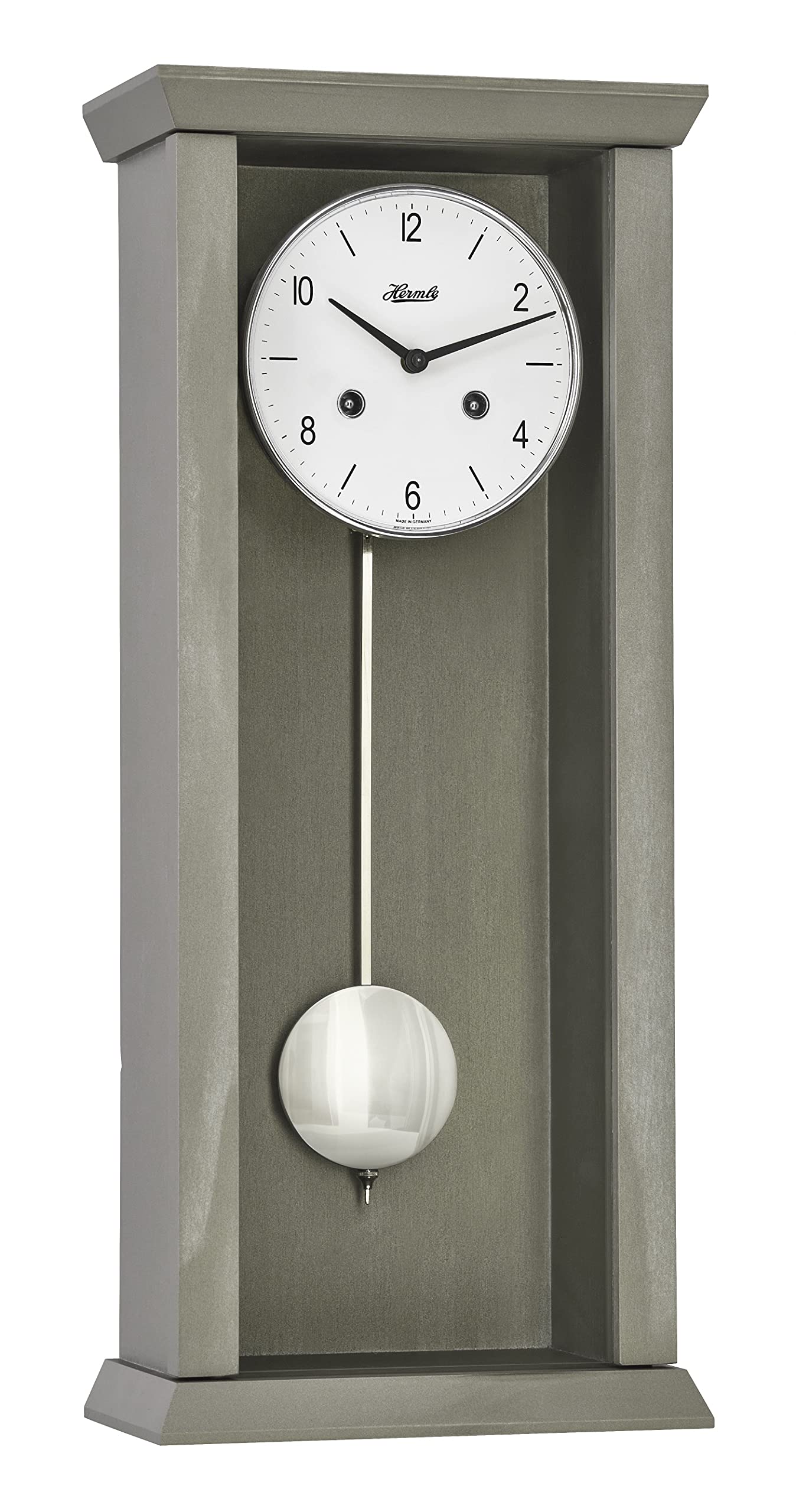 hermle-71002-u60141-avantgardistische-pendelwanduhr-mechanisch-dunkelgrau-57-cm image 1