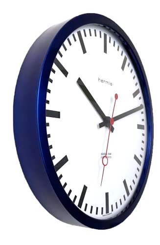 hermle-bahnhofsuhr-30471-q72100-quarz-blau-30-cm image 6