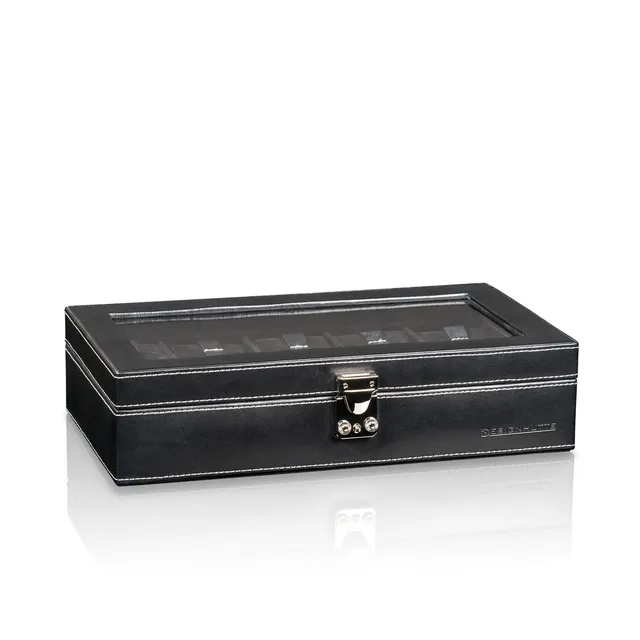 designh-tte-solid-10-uhrenbox-schwarz-f-r-10-armbanduhren image 1