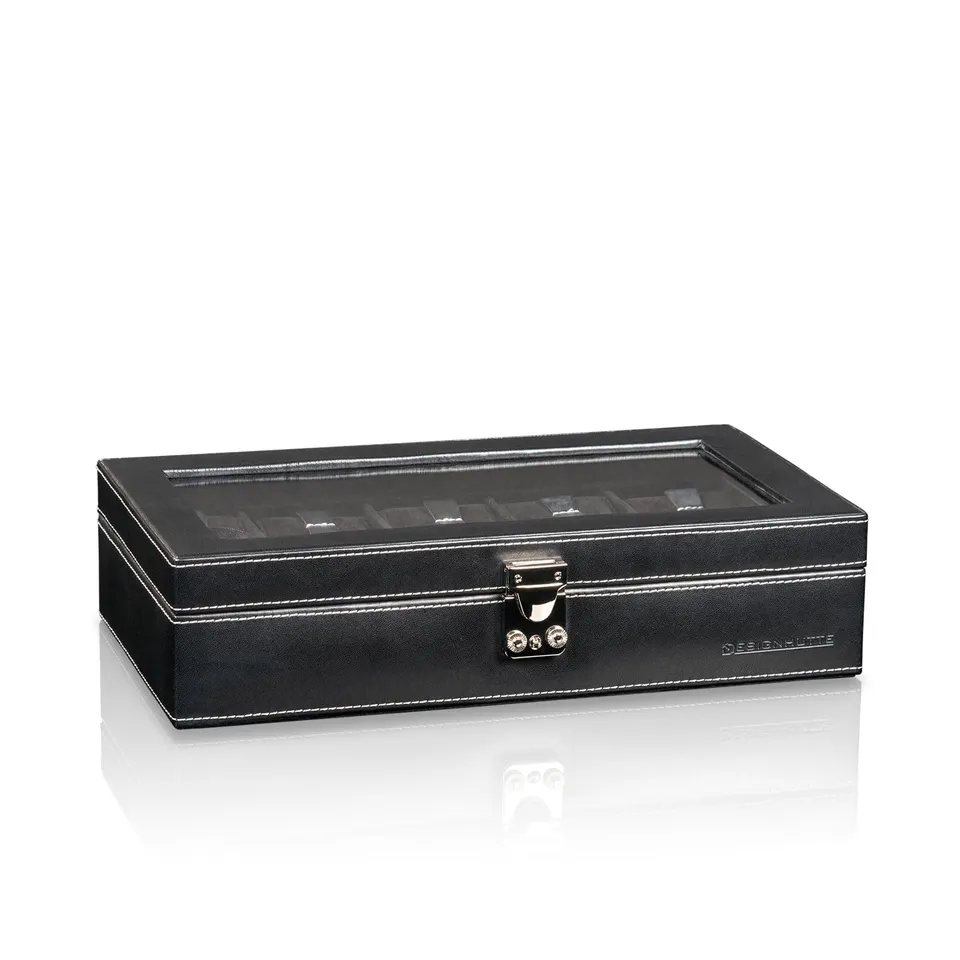 designh-tte-solid-10-uhrenbox-schwarz-f-r-10-armbanduhren image 1