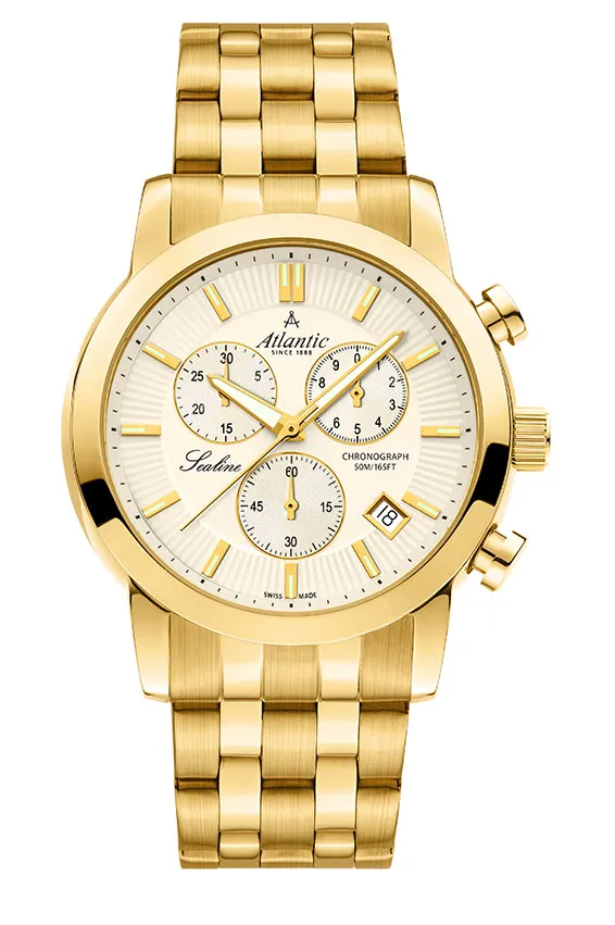 atlantic-watch-sealine-chrono-gold-pvd-champagner-herrenuhr image 1