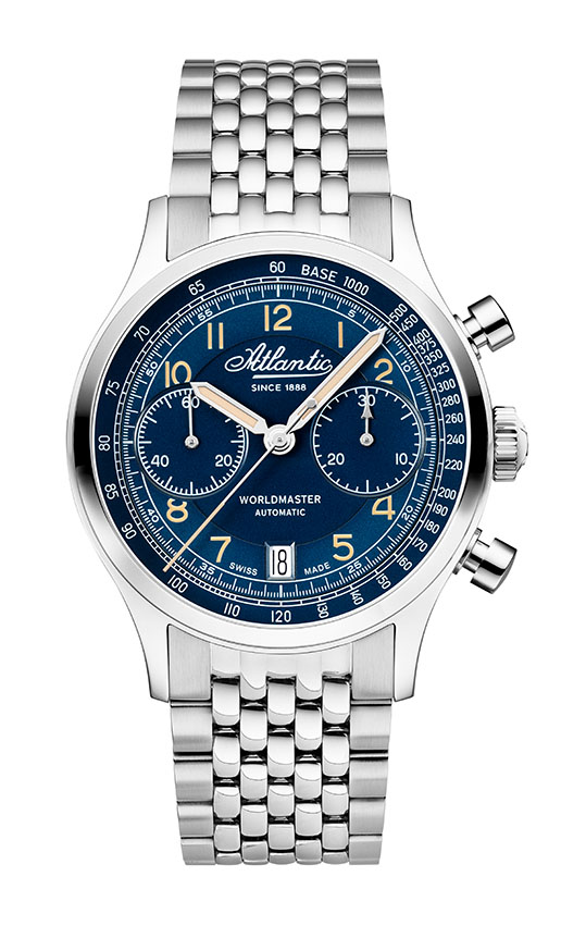 atlantic-watch-worldmaster-bicompax-chronograph-blau-metallarmband image 1