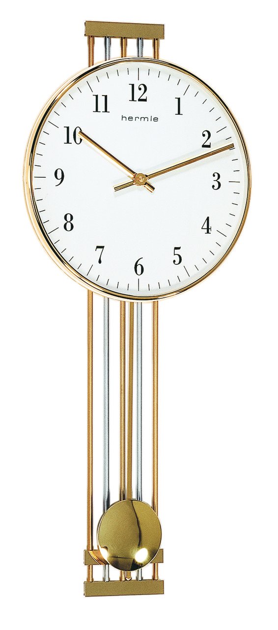 hermle-uhrenmanufaktur-funkuhr-wanduhr-metall-gold-56-cm image 1