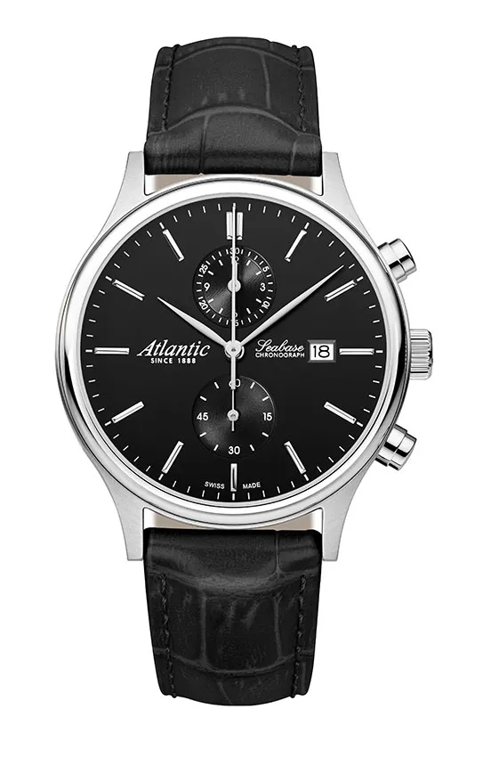 atlantic-watch-seabase-chronograph-nm-schwarz-stahl image 1