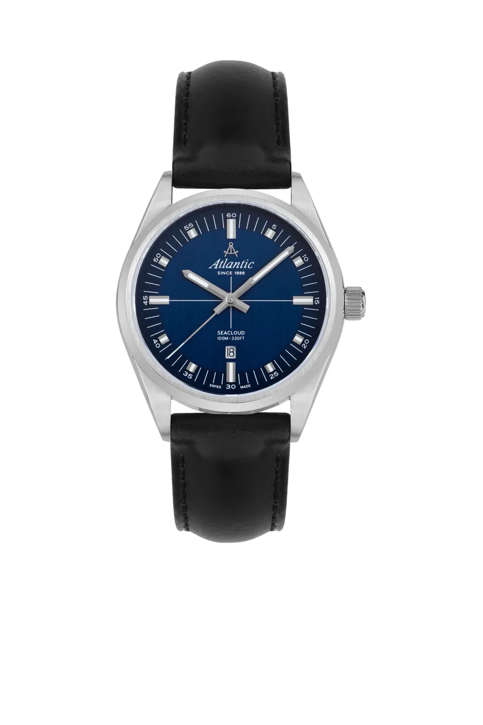 atlantic-watch-seacloud-leder-herrenuhr-blau-saphirglas image 1