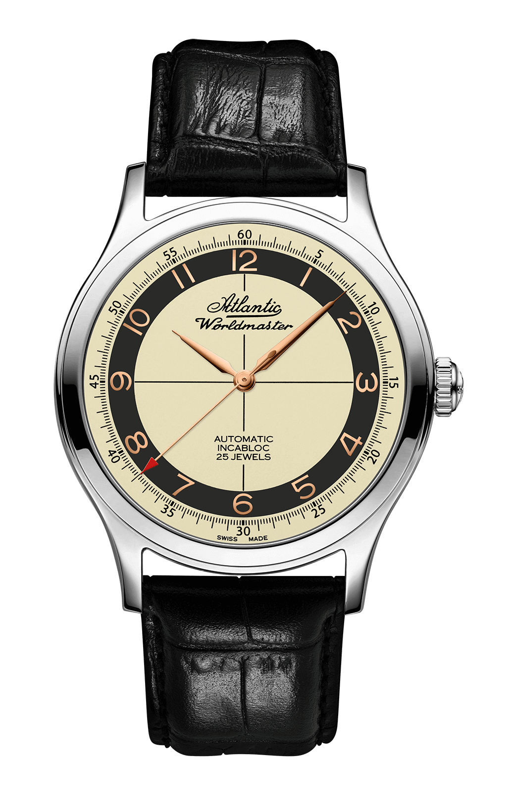 atlantic-watch-worldmaster-original-automatic-herrenuhr-creme-schwarz image 1