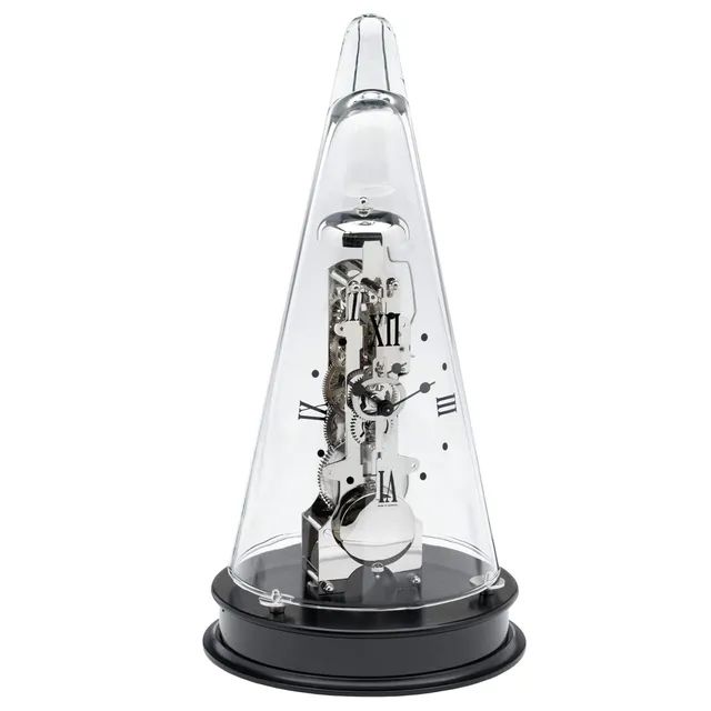 hermle-22995-740791-tischuhr-mechanisch-glaskuppel-schwarz-35-cm image 1